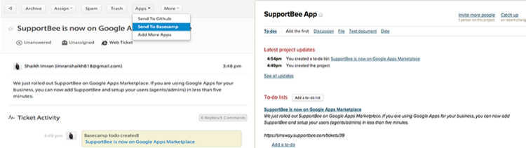 Screenshot of Basecamp